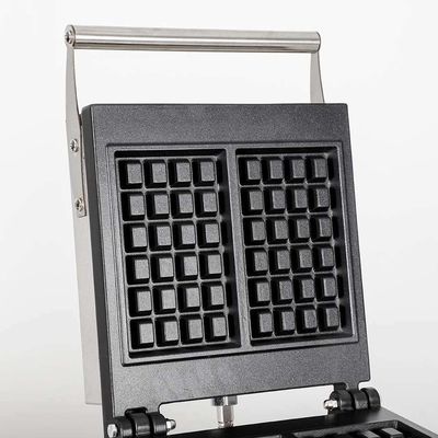 Voedsel- en drankwinkels Commerciële elektrische vierkant wafelmachine met eenvoudige/dubbele plakjes