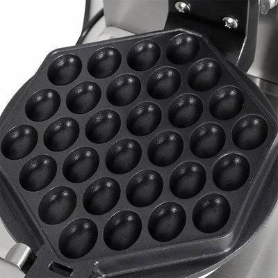 Roestvrij staal niet-klevend mini hartvormige kegel bubbel wafelmaker voor snackmachine