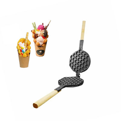 Roestvrij staal niet-klevend mini hartvormige kegel bubbel wafelmaker voor snackmachine