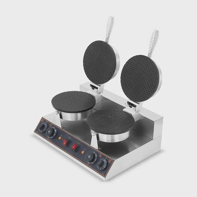 Ronde vorm niet-klevende wafel kegelmaker 2023 Type Double Head Ice-cream Cone Machine