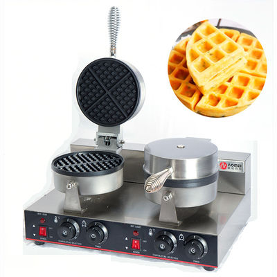 Temperatuurgecontroleerde wafelfabrikatoren met dubbele kop