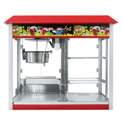 Elektrische popcornmachine 860*420*740mm Grote capaciteit Commerciële met voedselwarmer