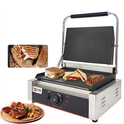 Verwisselbare broodjesbakken Elektrische broodjespanini-grill voor hotelrestaurant