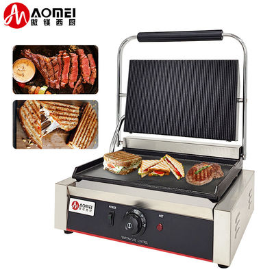 Keuken Kook Electric Panini Sandwich Maker met gegoten ijzer BBQ Grills en Platen