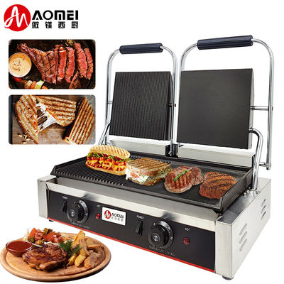 Commerciële keukenapparatuur Elektrische grill van roestvrij staal met elektrische energiebron
