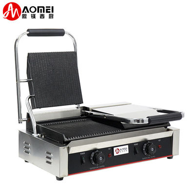 Elektrische grill Roastrooster van roestvrij staal Contactgrill Panini Press Grill Commercieel