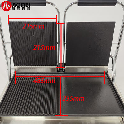 Elektrische grill Roastrooster van roestvrij staal Contactgrill Panini Press Grill Commercieel