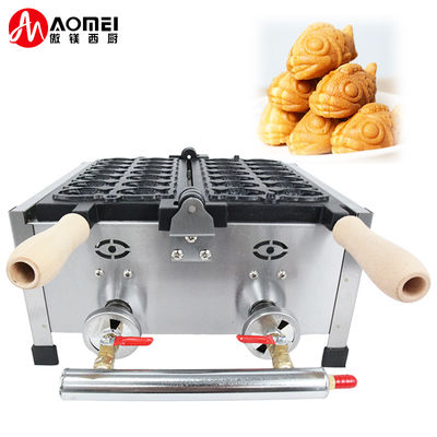 8.15 KG Niet plakkerig 14pcs kleine visvorm wafels maker roestvrij staal Taiyaki machine gas