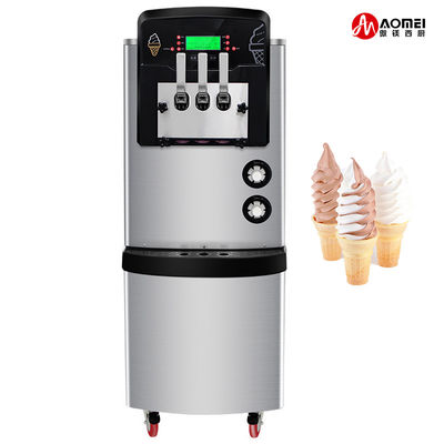 Commerciële snack drie smaken ijsmachine met roestvrijstalen lichaam