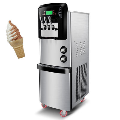 Voorkoeling Systeem Zachte ijsmaker met 3 smaken 540x850x1500mm roestvrij staal