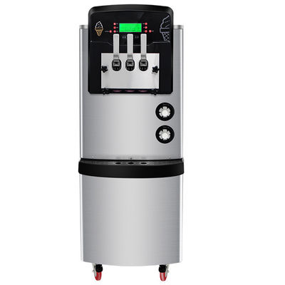Commerciële vloer staande 3 smaak zachte serveer ijsmachine met een capaciteit van 36-42L / h