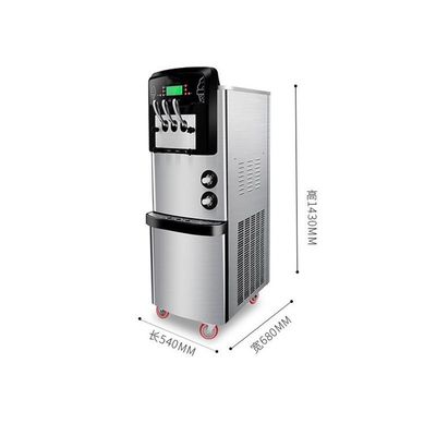 Commerciële vloer staande 3 smaak zachte serveer ijsmachine met een capaciteit van 36-42L / h