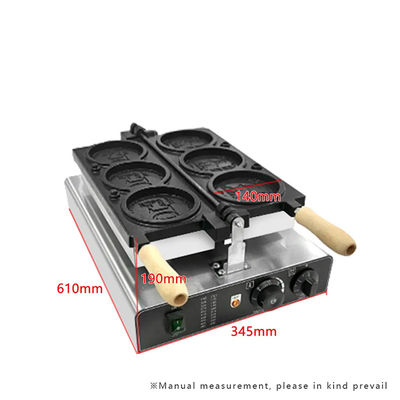 Even verwarming ronde vorm wafelscherm voor detailhandel snack apparatuur 345x610x190mm