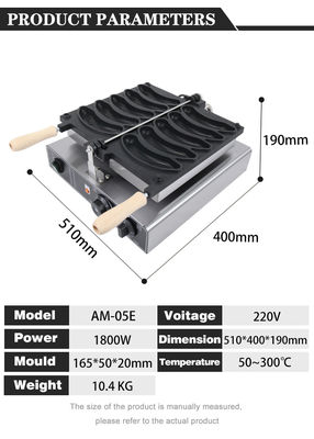 10.4 KG Mini Waffle Maker Banana Shape voor makkelijke snack maken