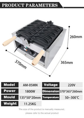 Hotel Banana Waffle Machine Niet-stick Rustvrij Staal Bubble Waffle Maker 11,25 KG