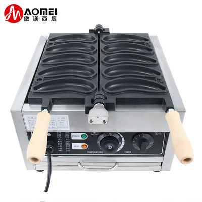 Spanning 220V/110V Wafelmakers Banana Shape 1800W Elektrische Waffelmachine 10pcs