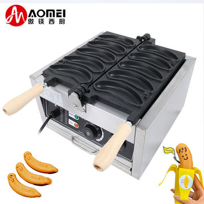 Spanning 220V/110V Wafelmakers Banana Shape 1800W Elektrische Waffelmachine 10pcs