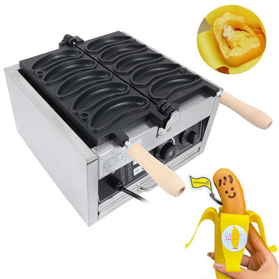 Spanning 220V/110V Wafelmakers Banana Shape 1800W Elektrische Waffelmachine 10pcs