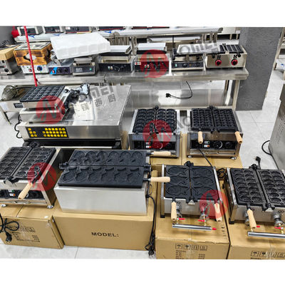 Elektrische wafelmachine voor snackbar Niet-kleverige plaat Voedseldranken 250*350*250mm
