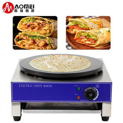 450*450*220mm Elektrische Crepe Maker Machine voor snackapparatuur in roestvrij staal