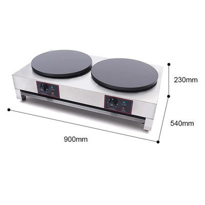 Professionele niet-klevende gas crepe maker voor snelle en consistente crepe maken