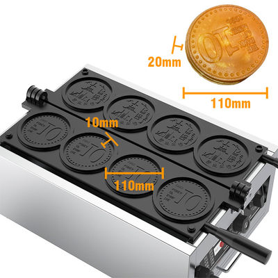 Elektrische Verticale Vier Ruimtes 10 yen Munten Wafelmachine 375*630*250mm 13.3 KG