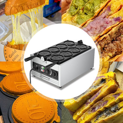 Elektrische Verticale Vier Ruimtes 10 yen Munten Wafelmachine 375*630*250mm 13.3 KG