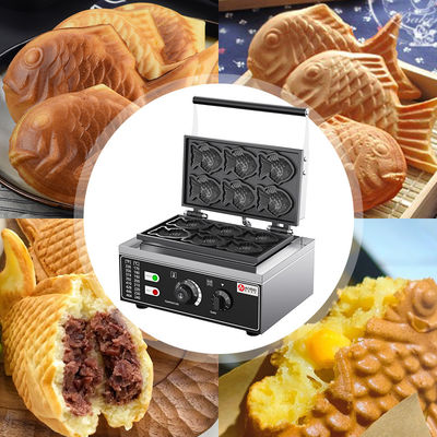 385*275*230mm Commerciële 6pcs Mini Fish Shape Waffle Maker Goldfish Taiyaki Machine