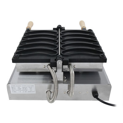 1800W elektrische bananenwafelmachine Nonstick 5pcs wafelmachine 510*400*190mm
