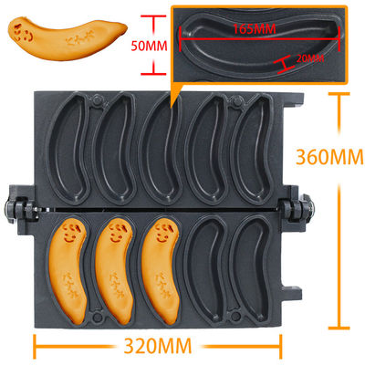 2024 Jaar Modeontwerp Lpg Ng Gas Elektrische Lange Waffelmaker Banana Shape Stick