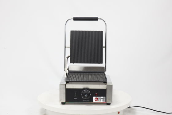Verbeter je kookervaring met deze elektrische contactgrill van roestvrij staal