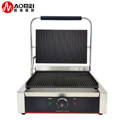 Roestvrij staal gietijzer Sandwich Panini contactgrill maker afneembare oliecollector