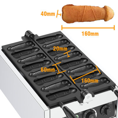 8 stuks Penis Shape Waffle Maker Elektrisch Niet-klevend Wafflebakker voor Snacks en Goodies