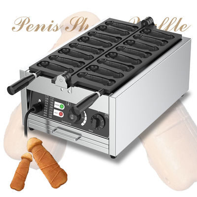 Commerciële non-stick 8pcs elektrische penis wafel maker met temperatuurbereik van 50-300C