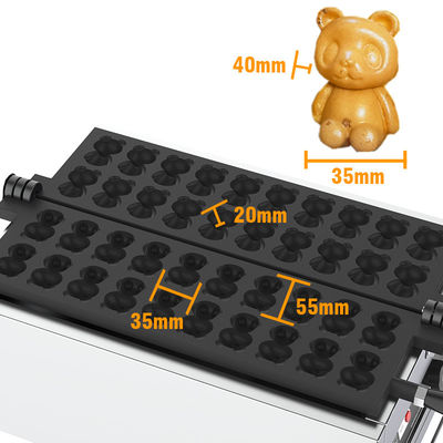 Animal Shape Snacks Waffle Maker met anti-stick coated plaat en verstelbare vermogen 3000W