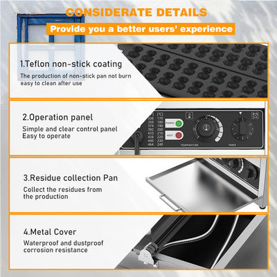 Animal Shape Snacks Waffle Maker met anti-stick coated plaat en verstelbare vermogen 3000W