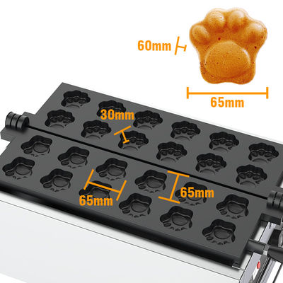 3000W Bear Paw Muffin Baking Machine met Cat Paw Shape Spanning 220v Cartoon Waffle