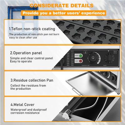 3000W Bear Paw Muffin Baking Machine met Cat Paw Shape Spanning 220v Cartoon Waffle