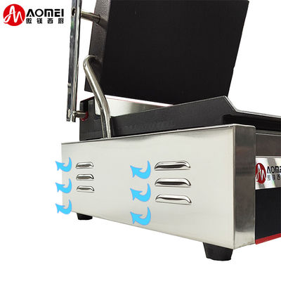 Commerciële elektrische Panini contactgrill Press Plate Grill voor perfecte Paninis