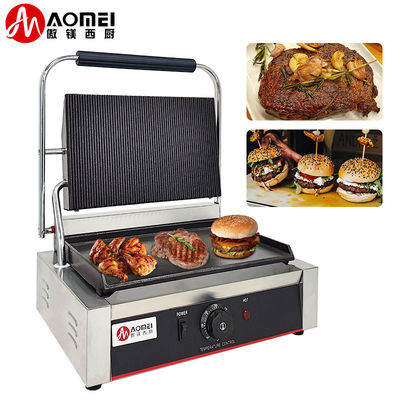 Non-Stick Platen Panini Grill Functie App-gecontroleerde Snack Maker voor Restaurant Bakkerij