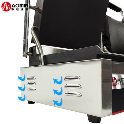 Roestvrij staal gietijzer Panini contact grill maker voor restaurant bakkerij snack 220v