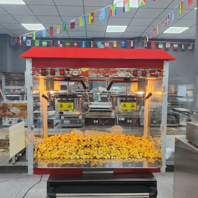 860*420*740mm Elektrische Big Double Pot Popcorn Machine voor Snack Food Processing Line