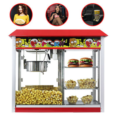 Automatische popcornmachine met voedselwarmer display en inwendige pot grootte Dia190 * H60mm
