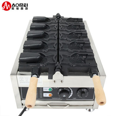 Elektrische Taiyaki-machine van roestvrij staal met lange levensduur en 375*700*290mm
