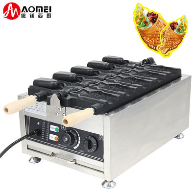 Elektrische Taiyaki-machine van roestvrij staal met lange levensduur en 375*700*290mm