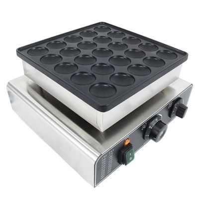 850w Waffelmachine van roestvrij staal Mini Pancake Machine 25 Ronde snackmachine