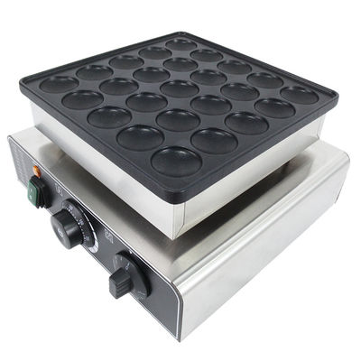 850w Waffelmachine van roestvrij staal Mini Pancake Machine 25 Ronde snackmachine