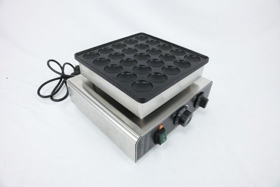 850w Waffelmachine van roestvrij staal Mini Pancake Machine 25 Ronde snackmachine