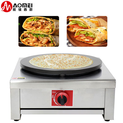 LPG Spanning Single Plate Gas Crepe Maker en Pancake Makers voor Fast Food Restaurant