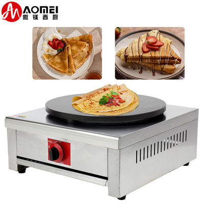 450*485*220mm Commerciële gietijzeren gascrêpe maker voor pannenkoeken en crêpe productie